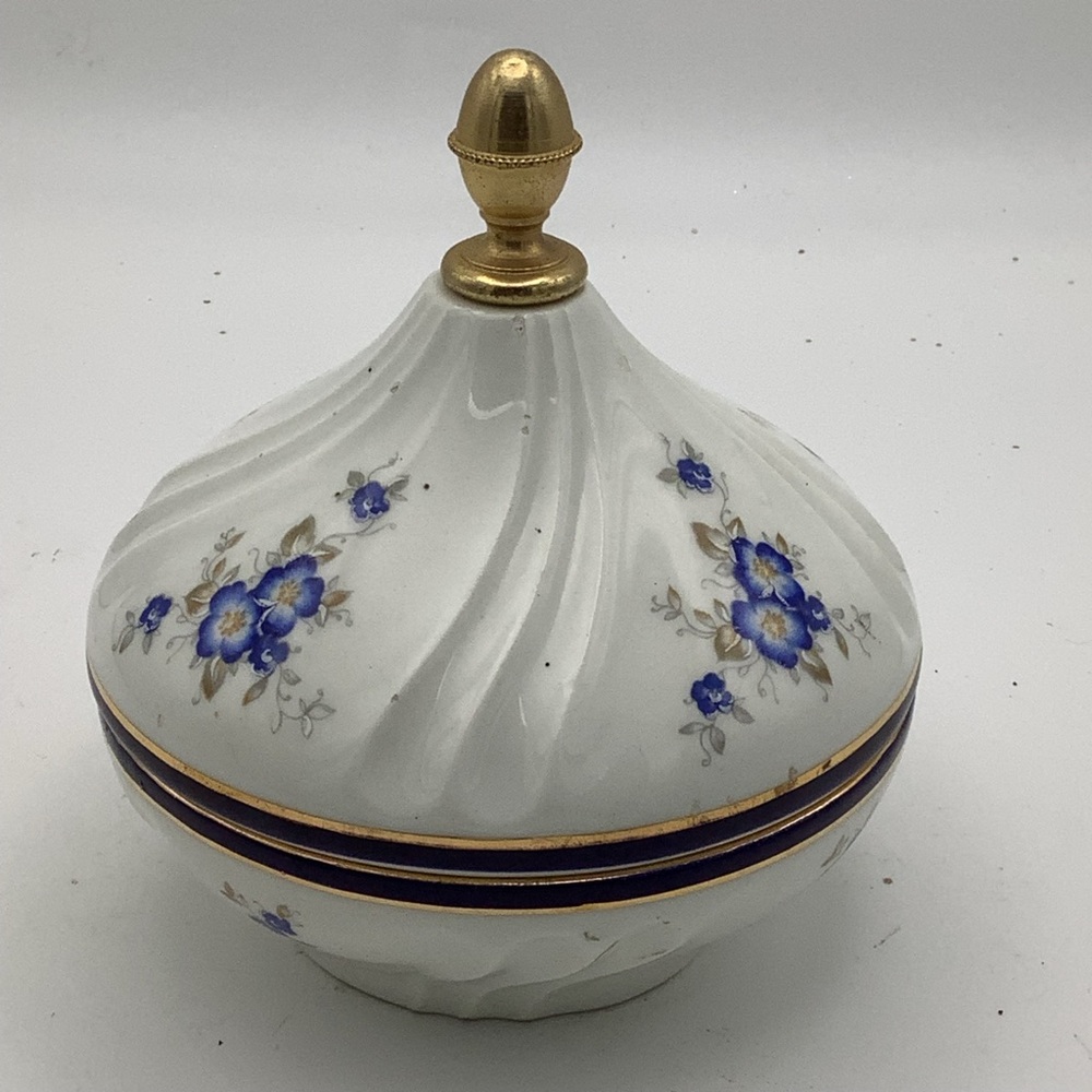 Vintage Perugina by Aurora Firenze Italy Floral Lidded Candy/ Dish